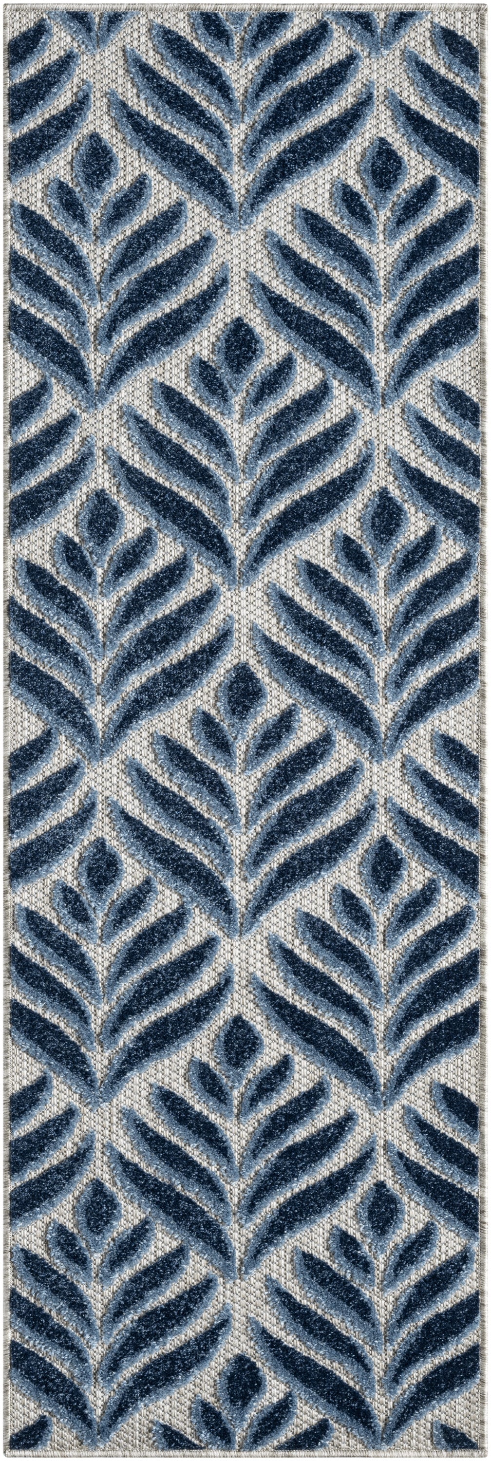 Nourison Aloha 2' x 6' Blue Outdoor Rug