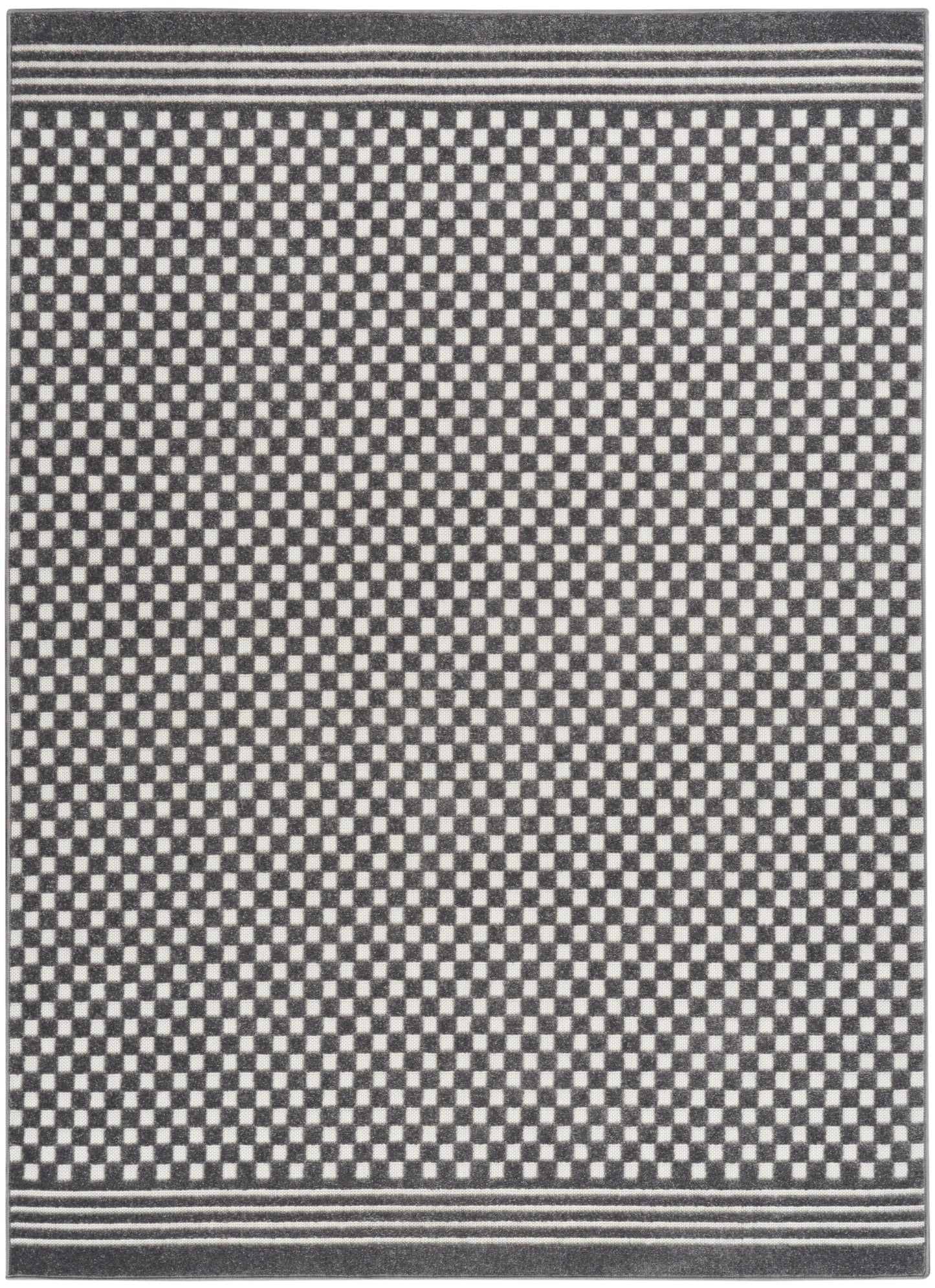 Nourison Care Free 5'3" x 7' Grey Modern Indoor Rug