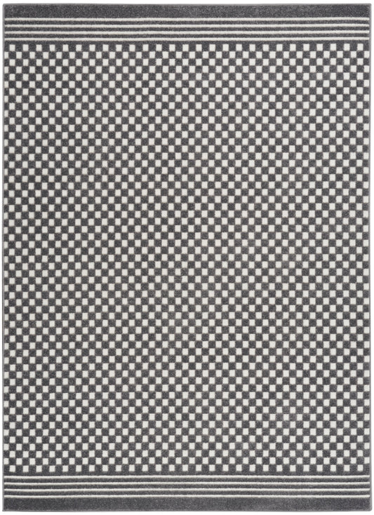 Nourison Care Free 5'3" x 7' Grey Modern Indoor Rug