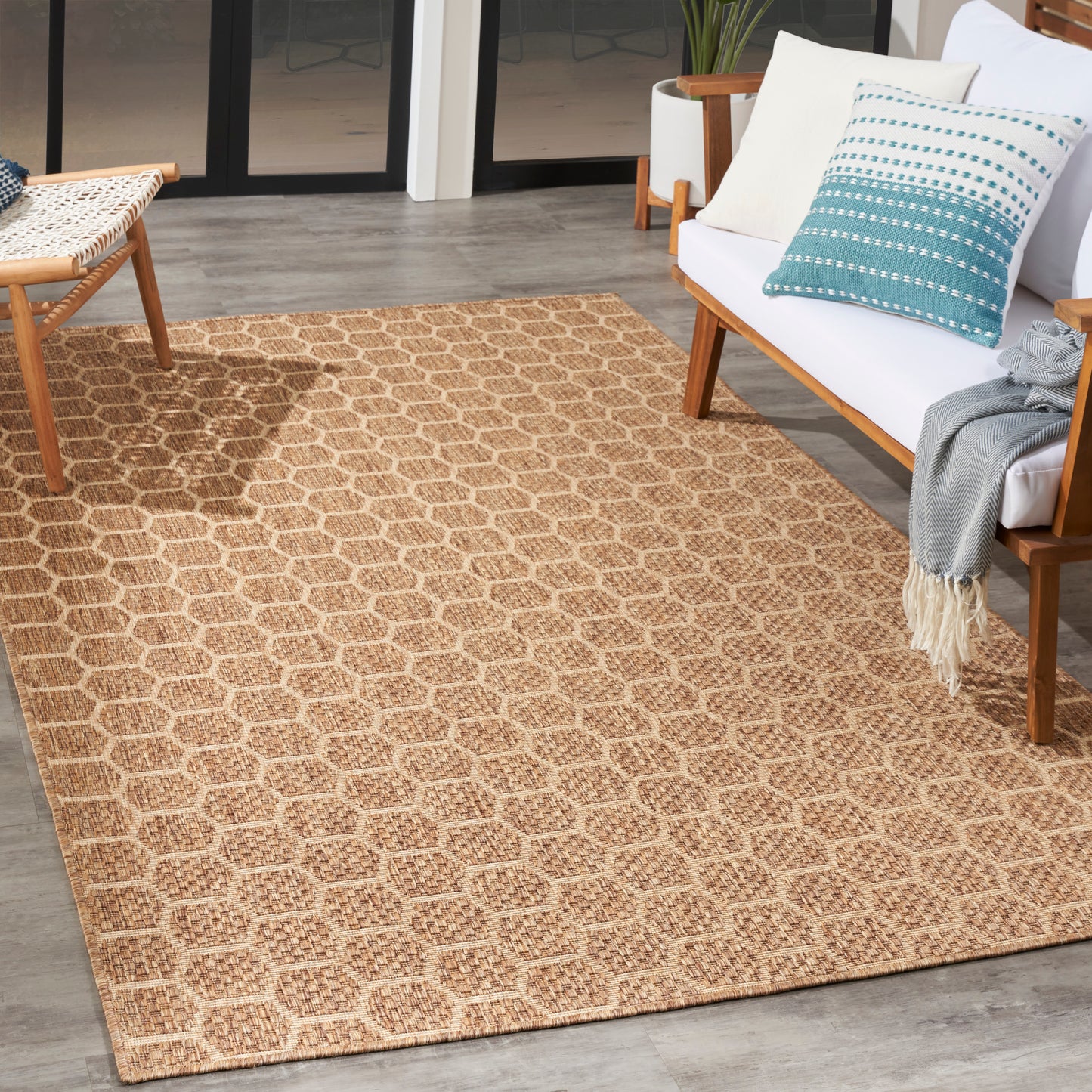 Nourison Twist Reversible 4' x 6' Natural Modern Rug