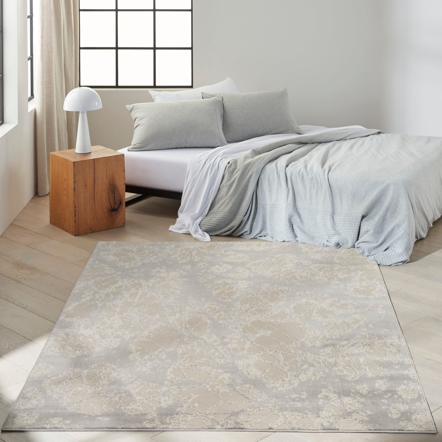 Calvin Klein CK011 Verdant 5'3" x 7'3" Grey Beige Modern Indoor Rug