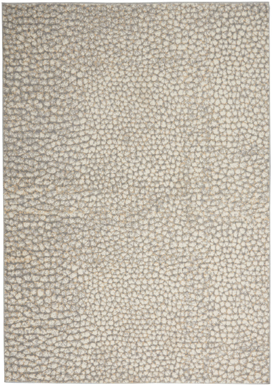 Inspire Me! Home Décor Joli 5'3" x 7'3" Ivory Beige Grey Modern Indoor Rug