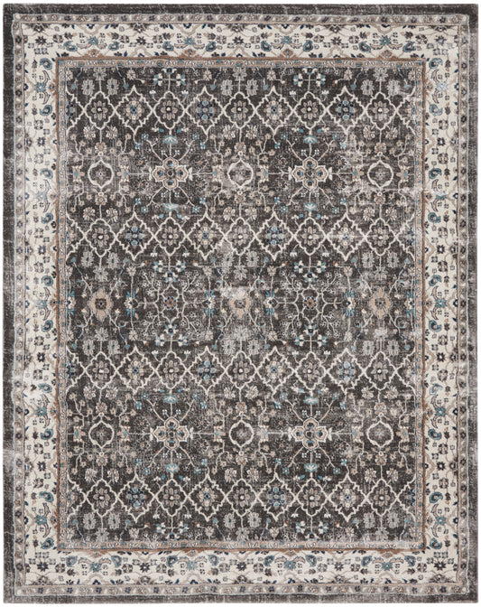 Nourison American Manor 9' x 12' Grey/Ivory Vintage Indoor Rug