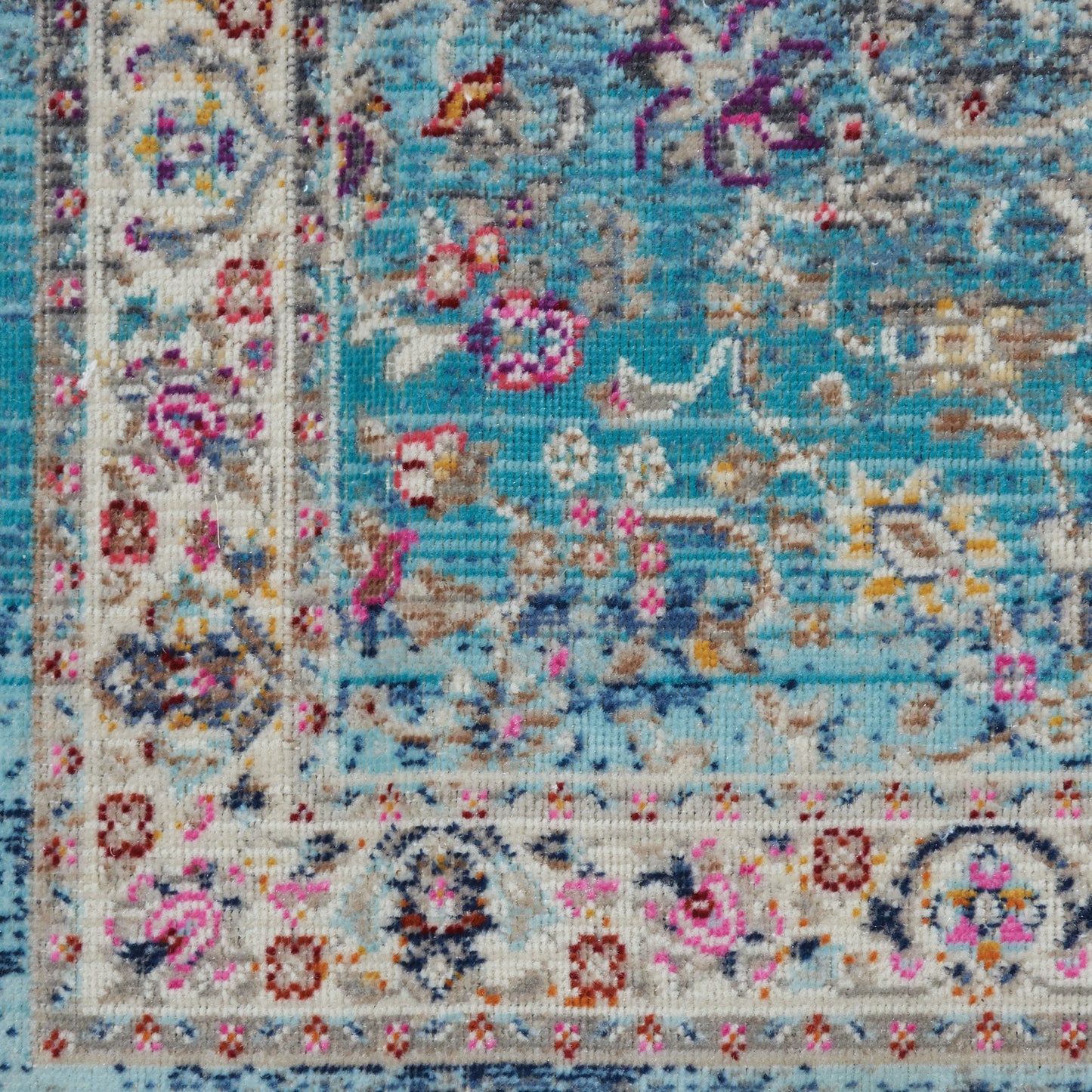 Nourison Vintage Kashan 2' x 4' Blue Vintage Indoor Rug