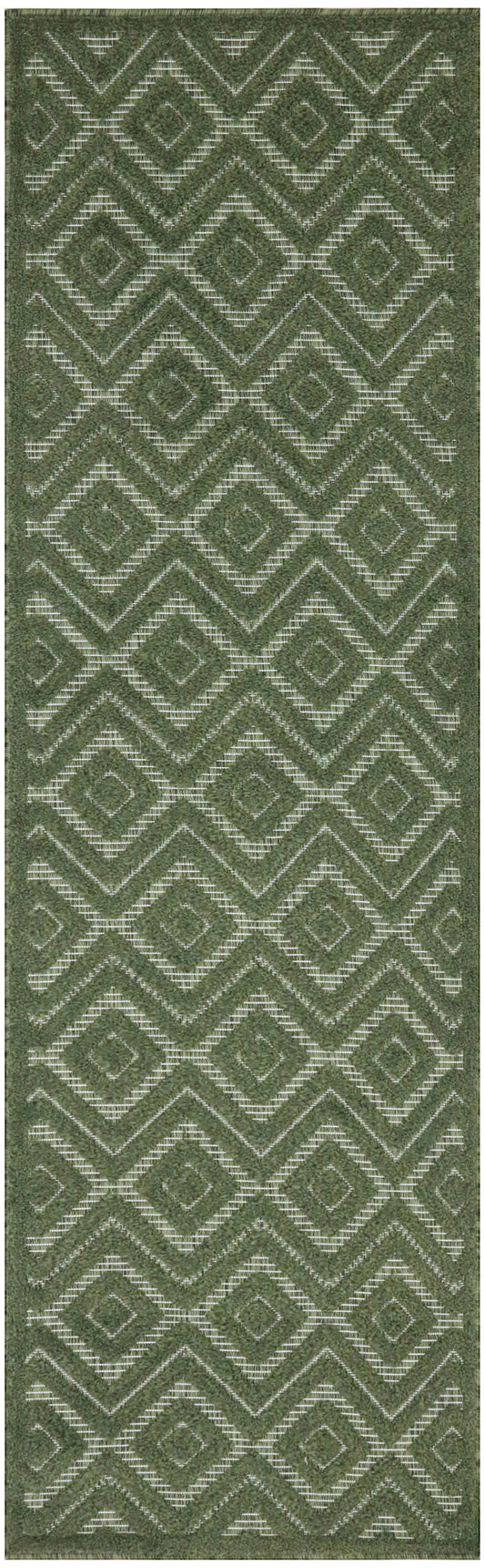 Nourison Versatile 2'2" x 7'6 Green Modern Rug