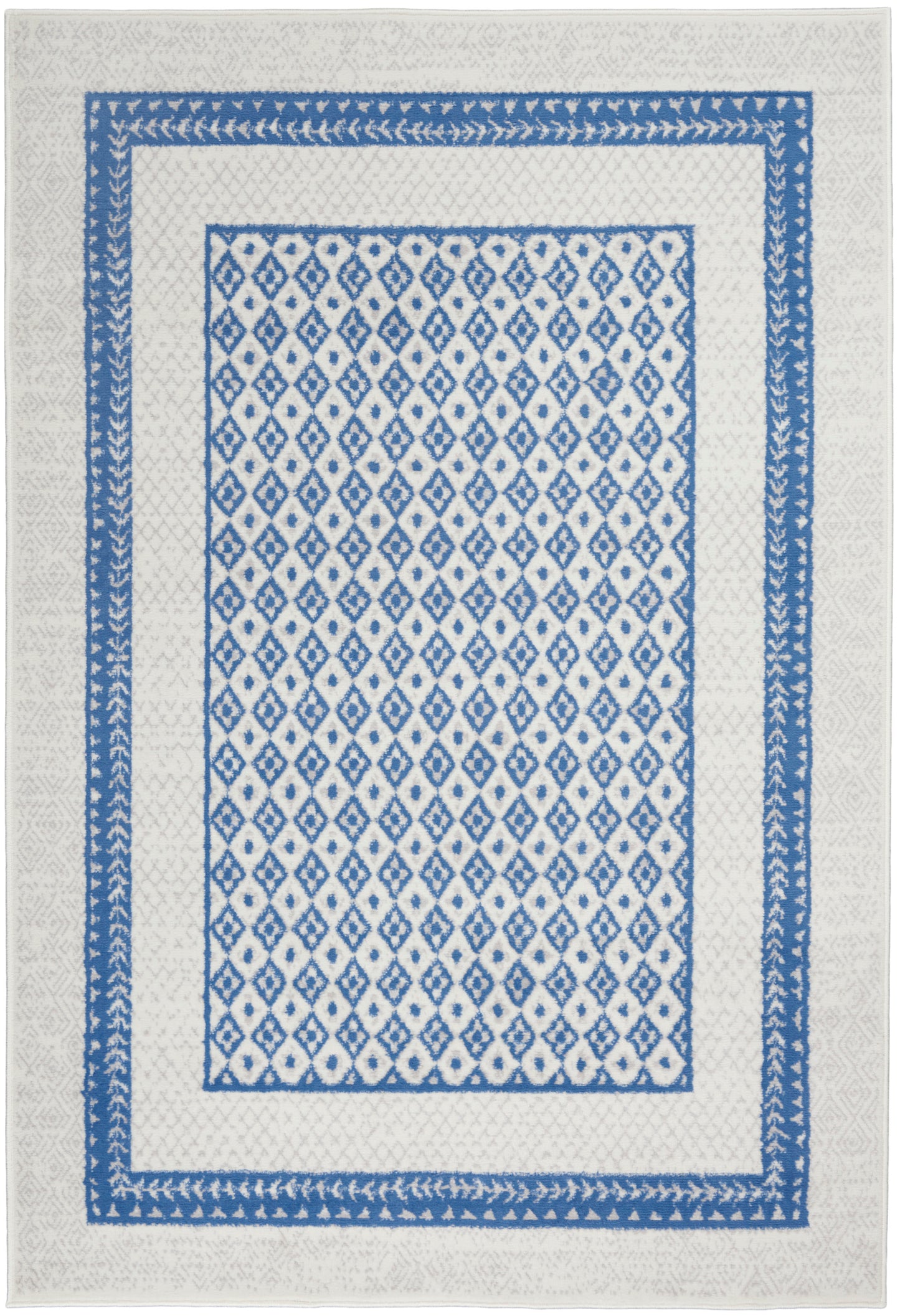 Nourison Whimsicle 5' x 7' Ivory Blue Farmhouse Indoor Rug