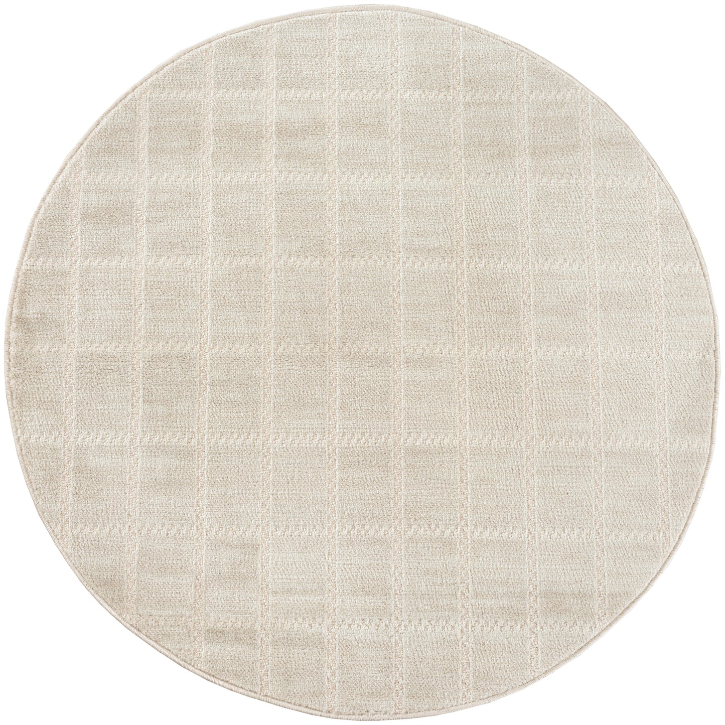 Nourison Serenity Home 8' x Round Ivory Cream Modern Indoor Rug