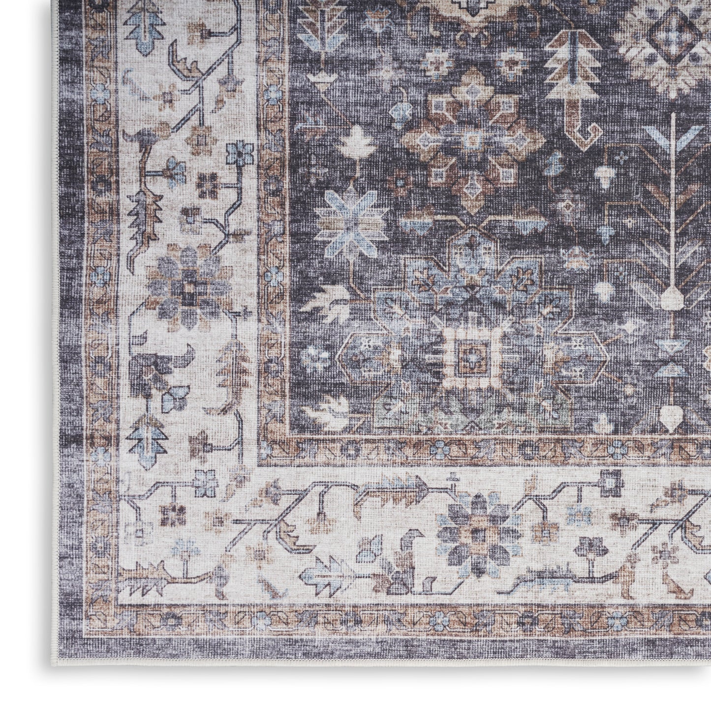 Nourison Fulton 5' x 7' Charcoal Vintage Indoor Rug