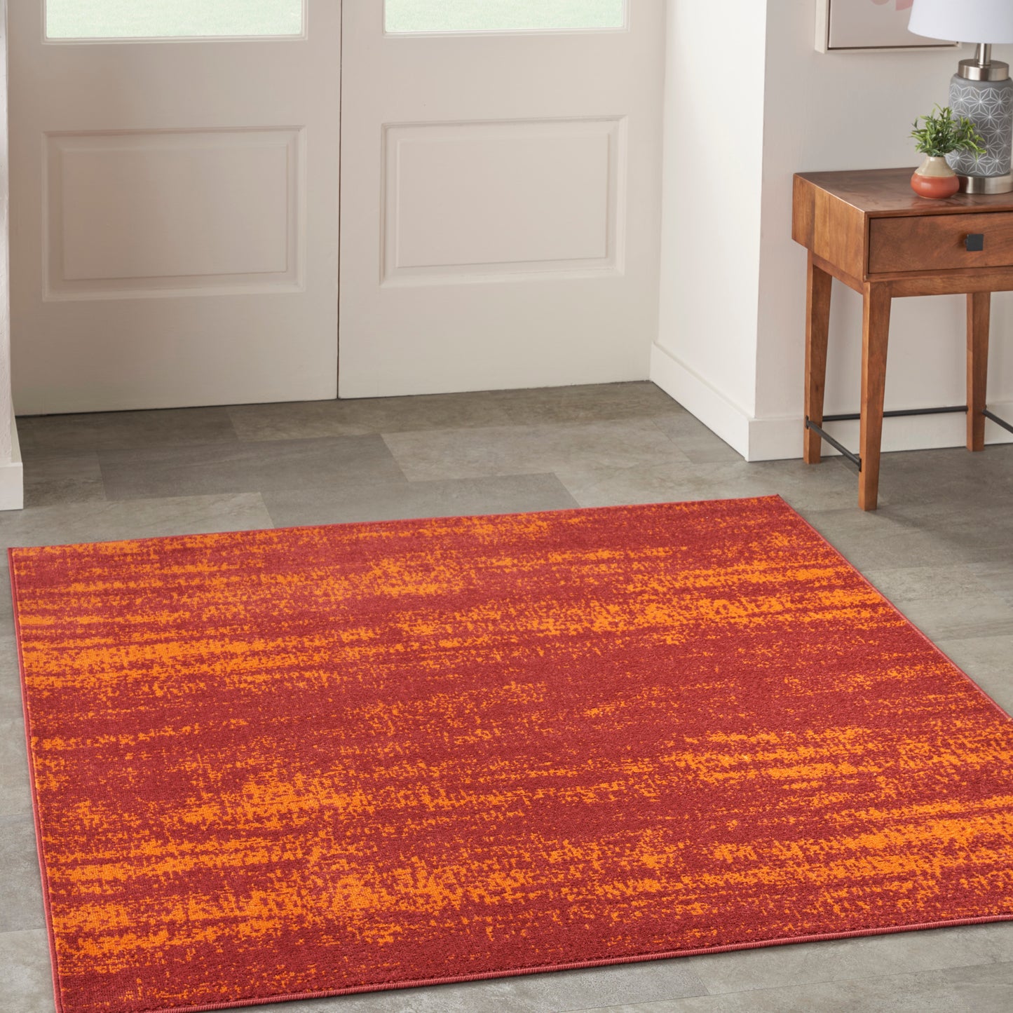 Nourison Nourison Essentials 5' x Square Red Modern Rug