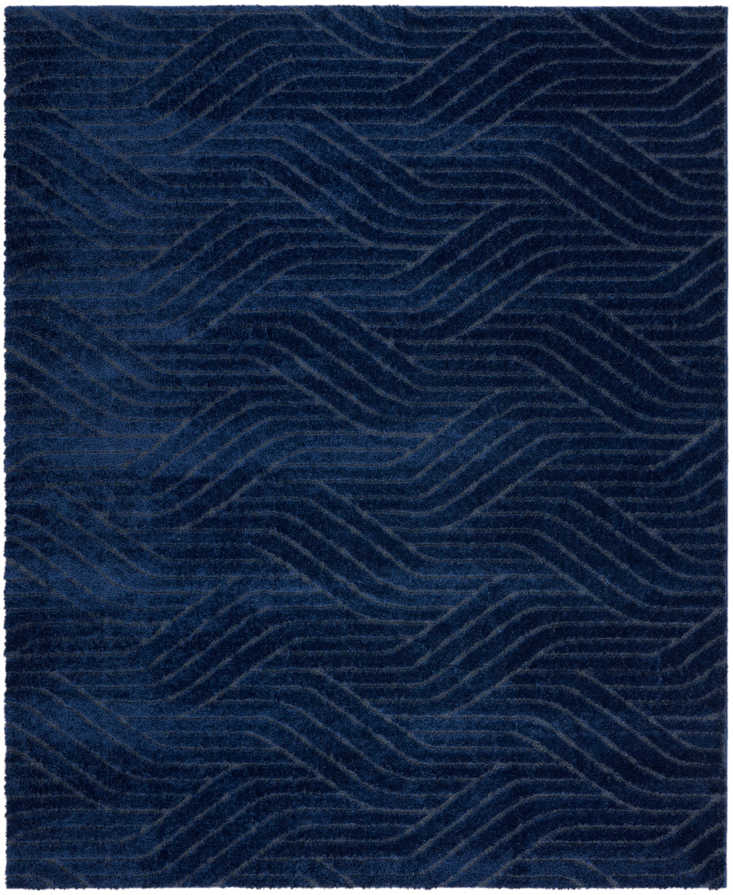 Calvin Klein Surfaces 7'10" x 9'10" Navy Shag Indoor Rug