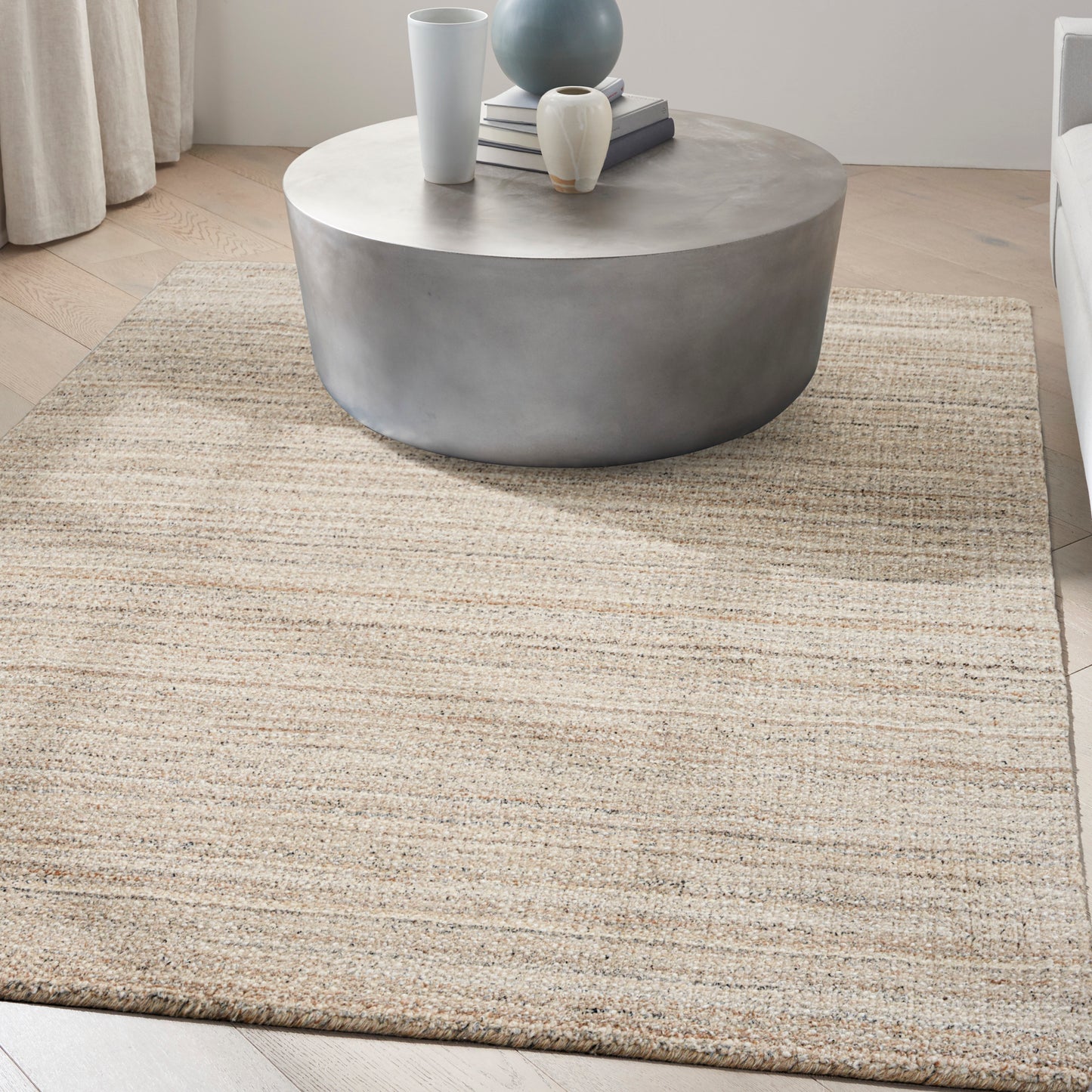 Calvin Klein CK040 Abrash 5'3" x 7'3" Ivory Grey Modern Indoor Rug