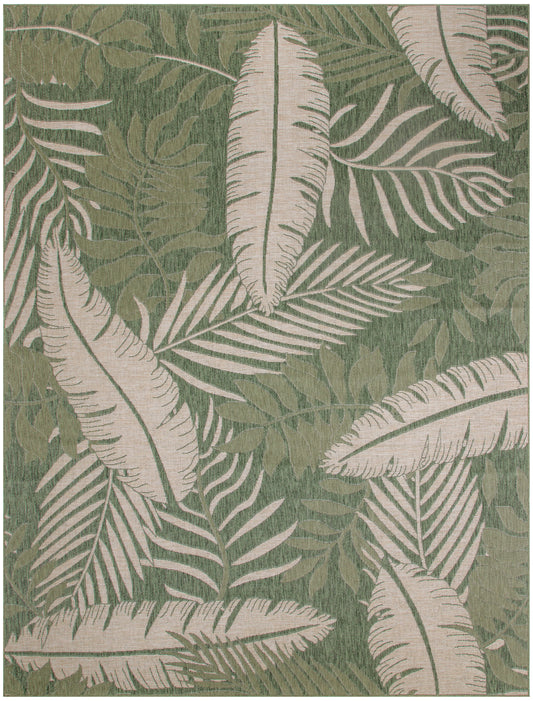 Nourison Garden Oasis 8' x 10' Green Ivory Outdoor Rug