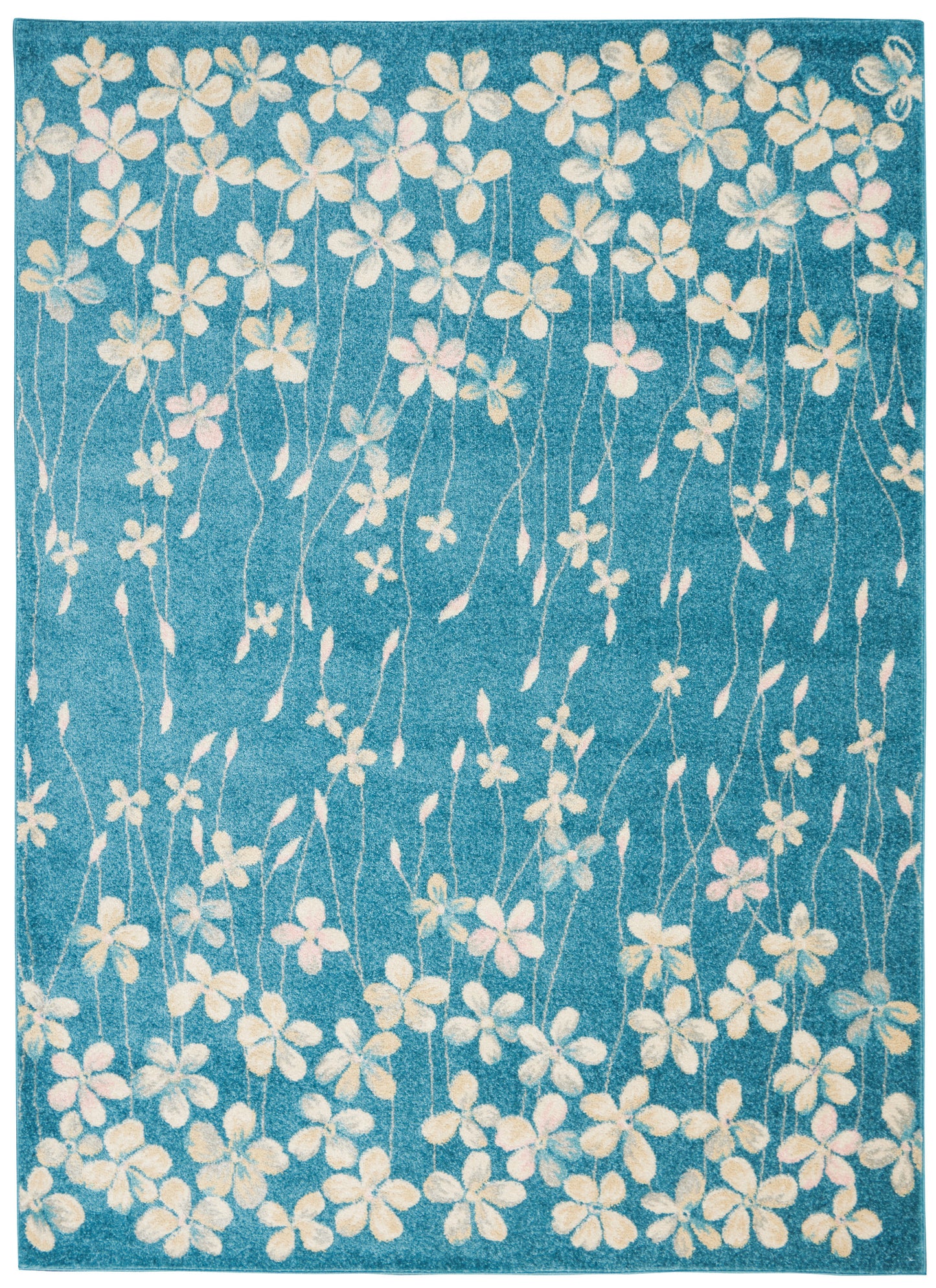 Nourison Tranquil 6' x 9' Turquoise Contemporary Indoor Rug