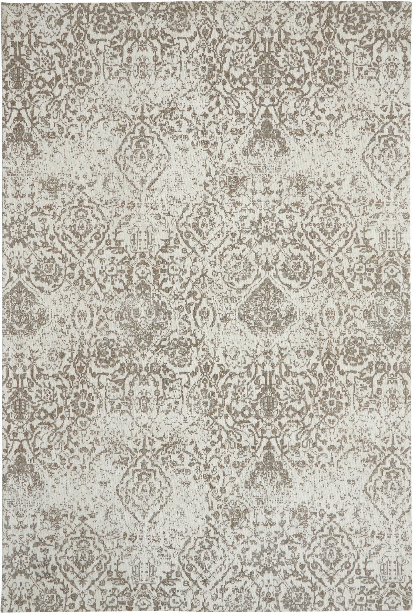 Nourison Damask 6' x 9' Ivory Farmhouse Indoor Rug