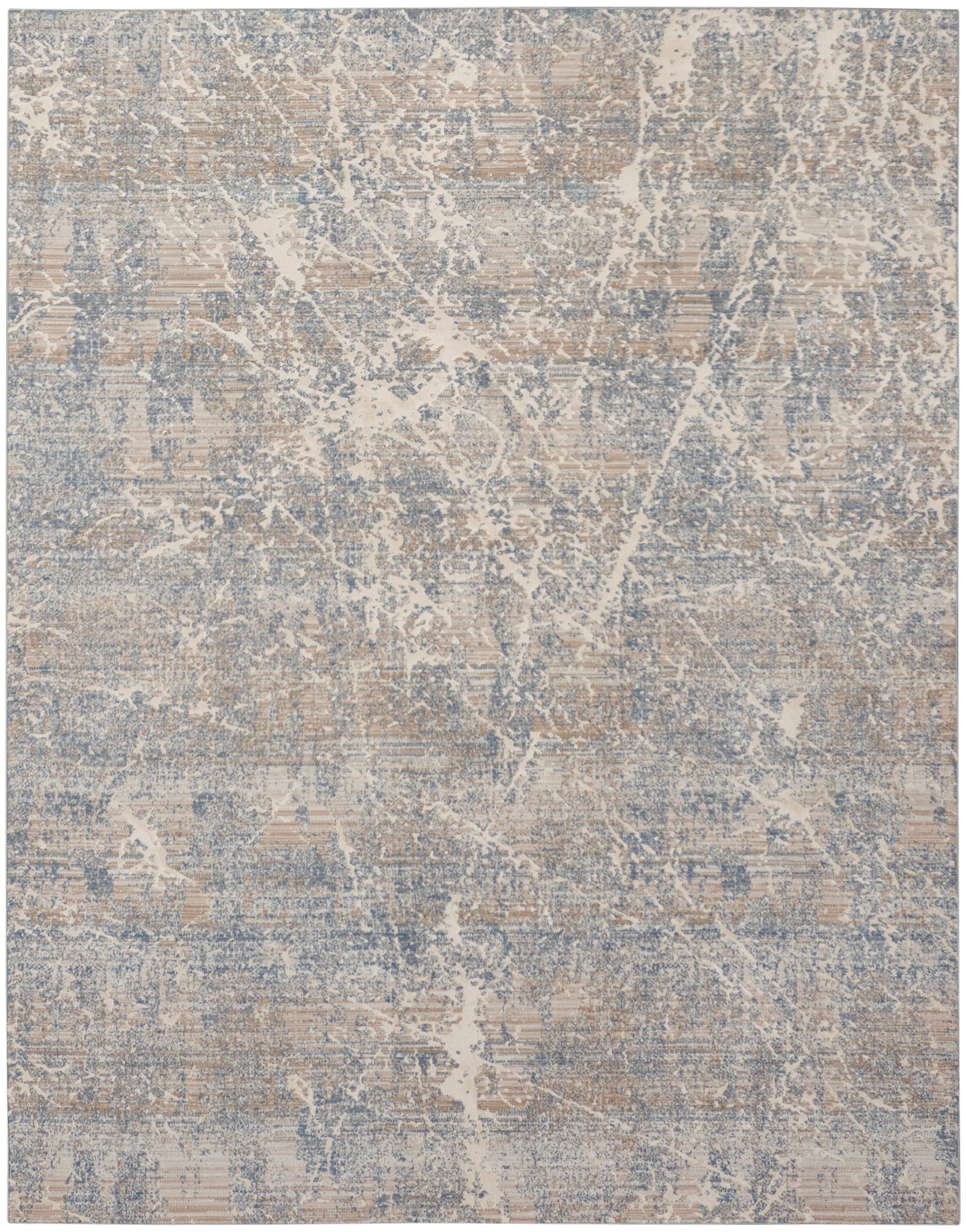 Nourison Exhale 7'10" x 9'10" Beige Blue Modern Indoor Rug