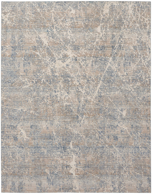 Nourison Exhale 7'10" x 9'10" Beige Blue Modern Indoor Rug