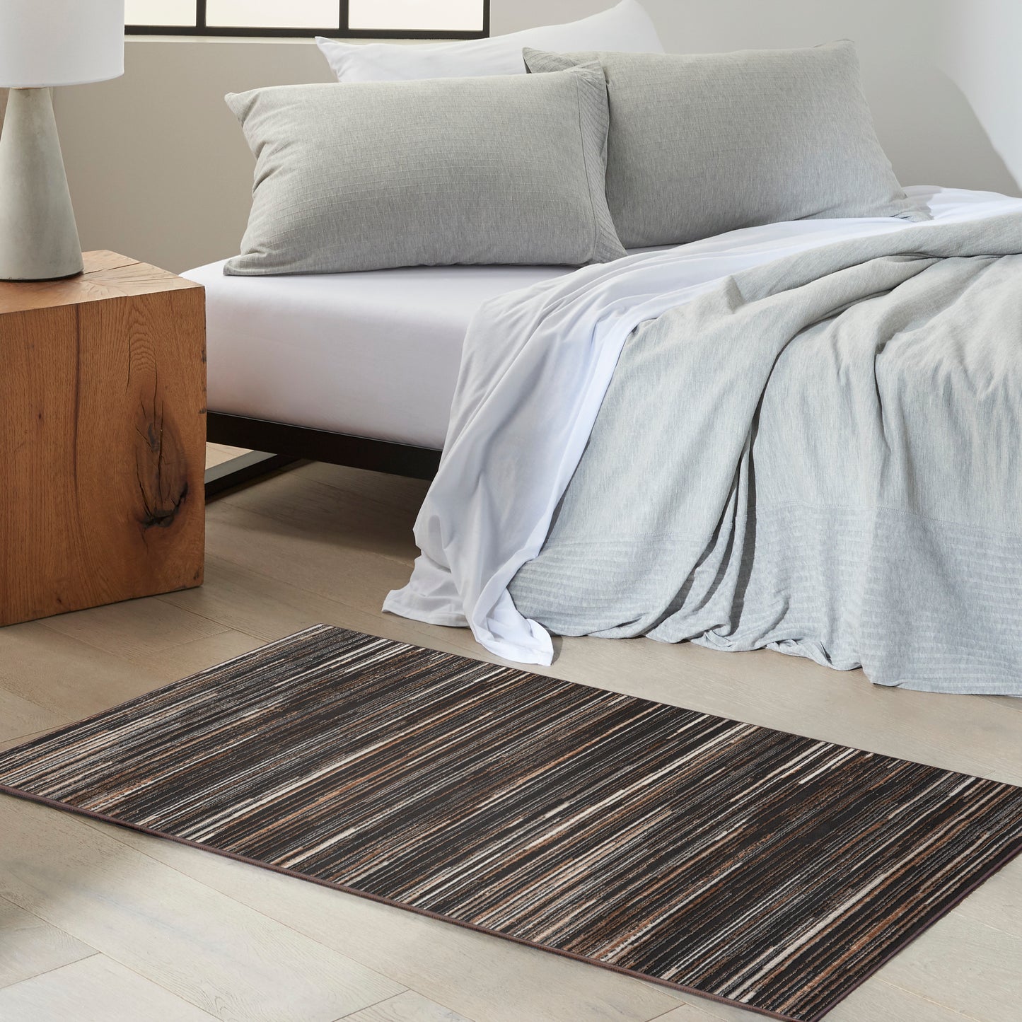 Calvin Klein Captivating 3'2" x 5' Mocha Modern Indoor Rug