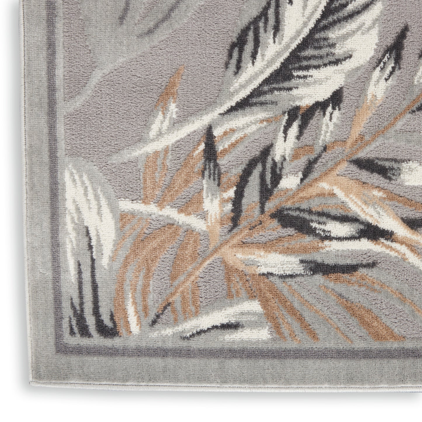 Nourison Seaside 5'3" x 7'3" Grey Tropical Indoor Rug