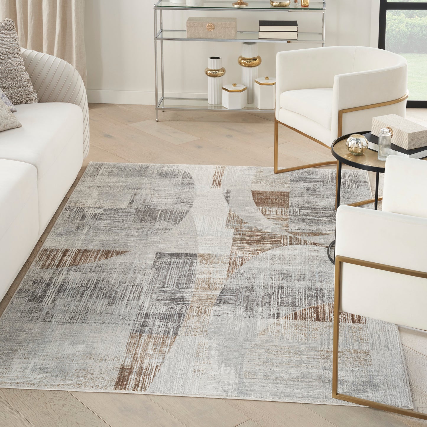 Inspire Me! Home Décor Iliana 7'10" x 9'10" Grey Modern Indoor Rug