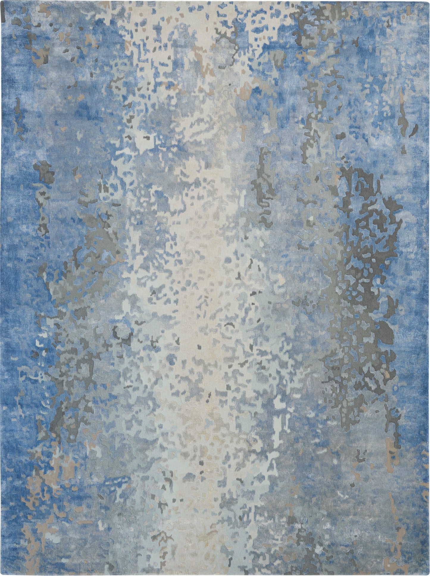 Nourison Prismatic 8'6" x 11'6" Denim Modern Indoor Rug