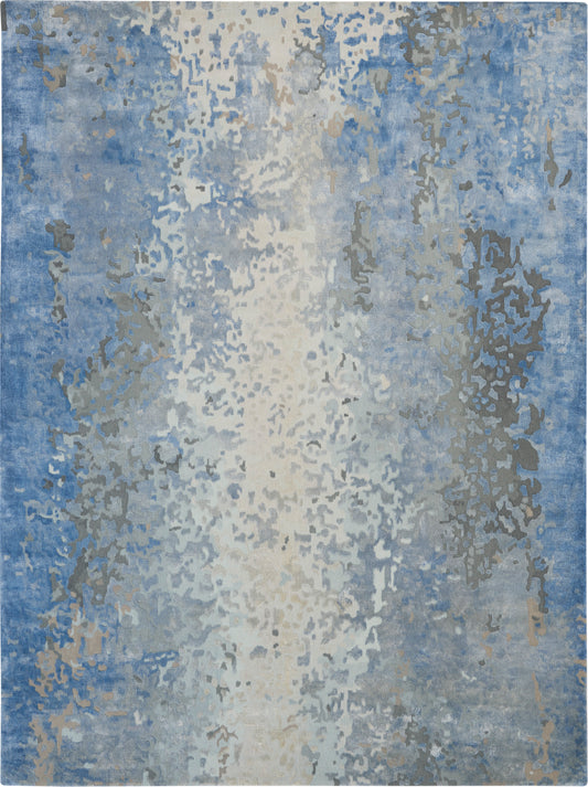 Nourison Prismatic 8'6" x 11'6" Denim Modern Indoor Rug