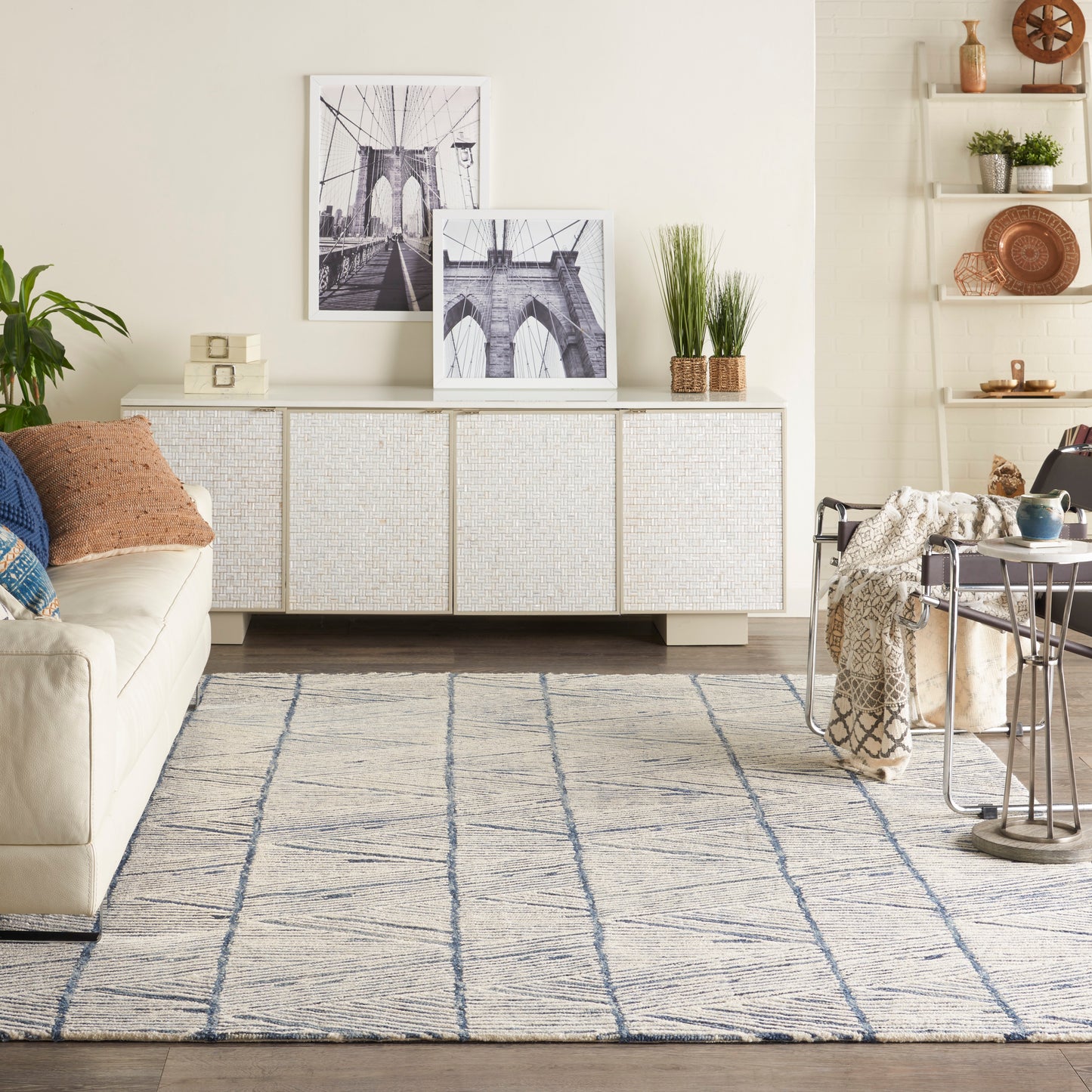 Nourison Colorado 8'3" x 11'6" White Blue Modern Indoor Rug