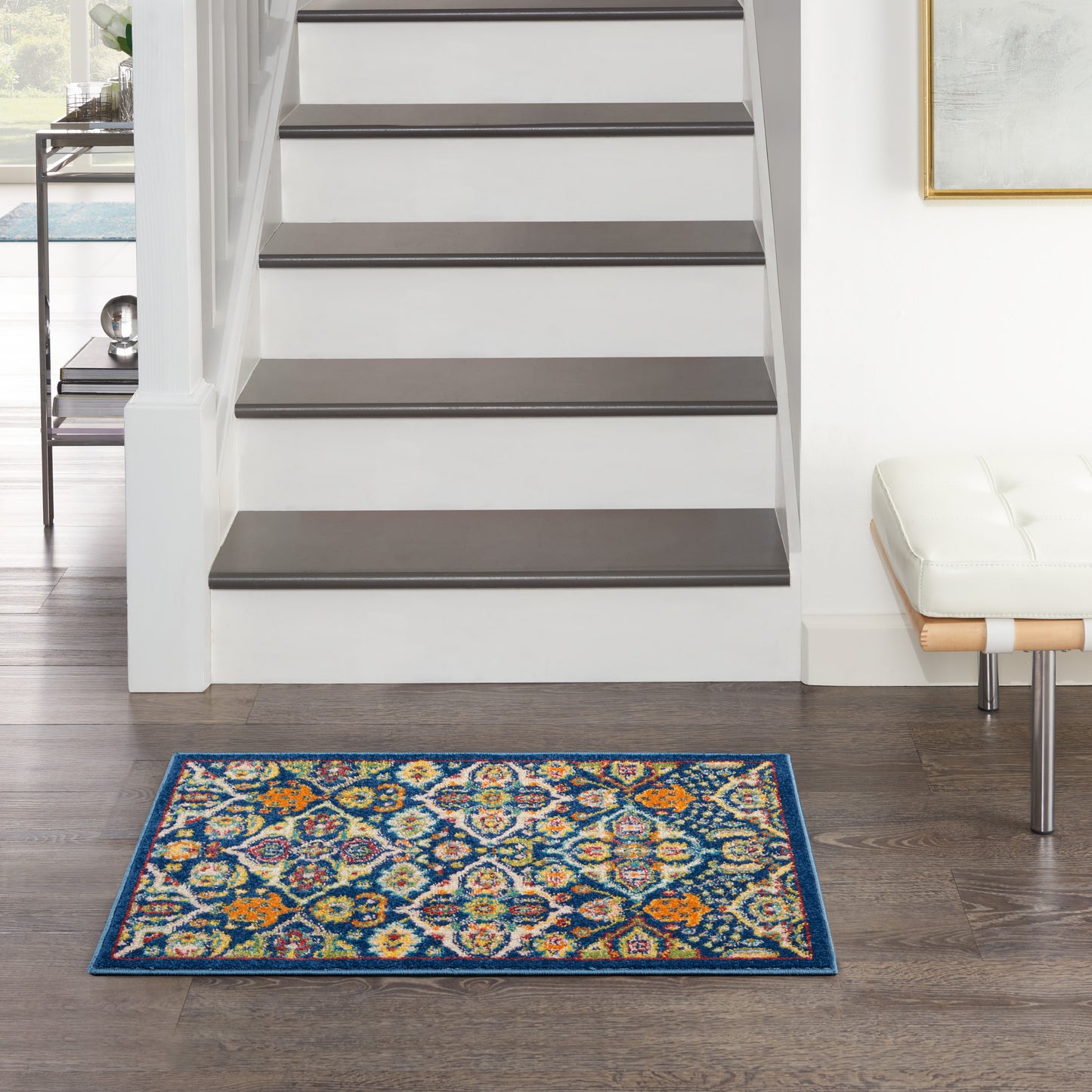 Nourison Allur 2' x 3' Navy Multicolor Bohemian Indoor Rug