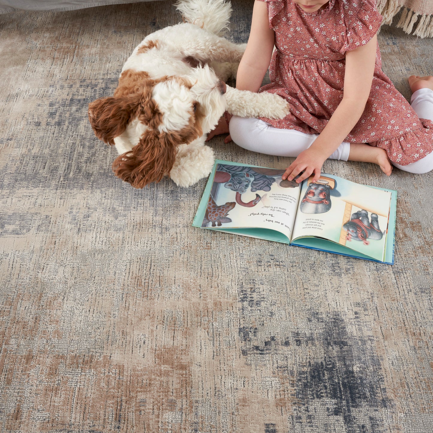 Nourison Rustic Textures 6' x 9' Beige Grey Rustic Indoor Rug