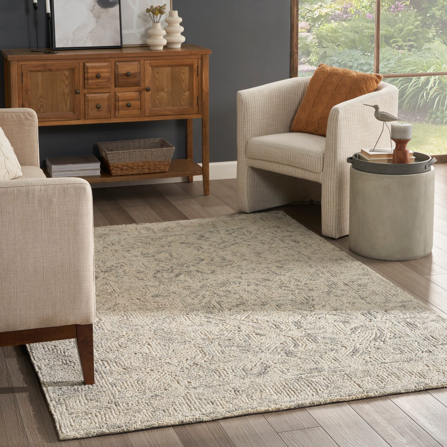 Nourison Colorado 5'3" x 7'3" Beige Grey Modern Indoor Rug