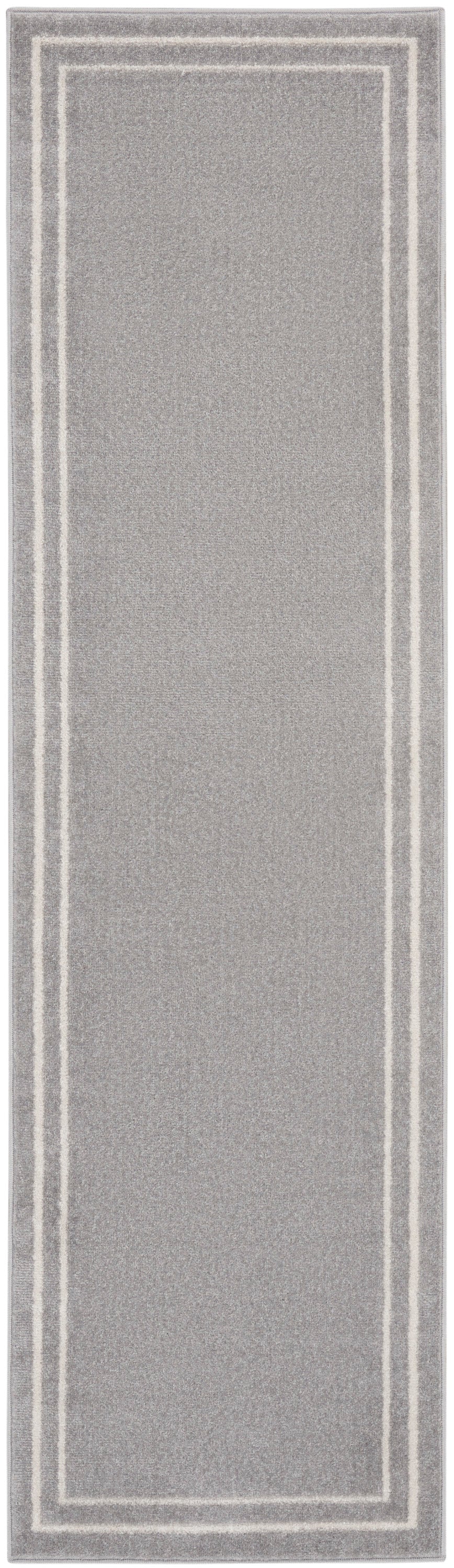 Nourison Nourison Essentials 2'2" x 7'6" Grey/Ivory Contemporary Rug