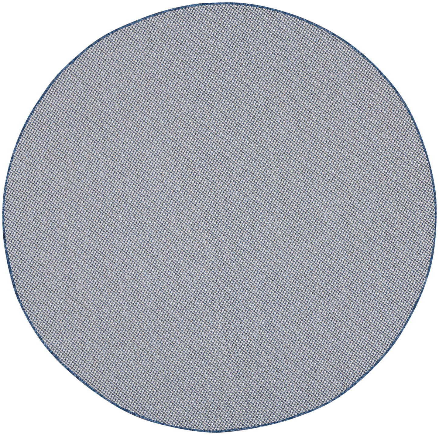 Nourison Courtyard 6' x Round Ivory Blue Modern Rug