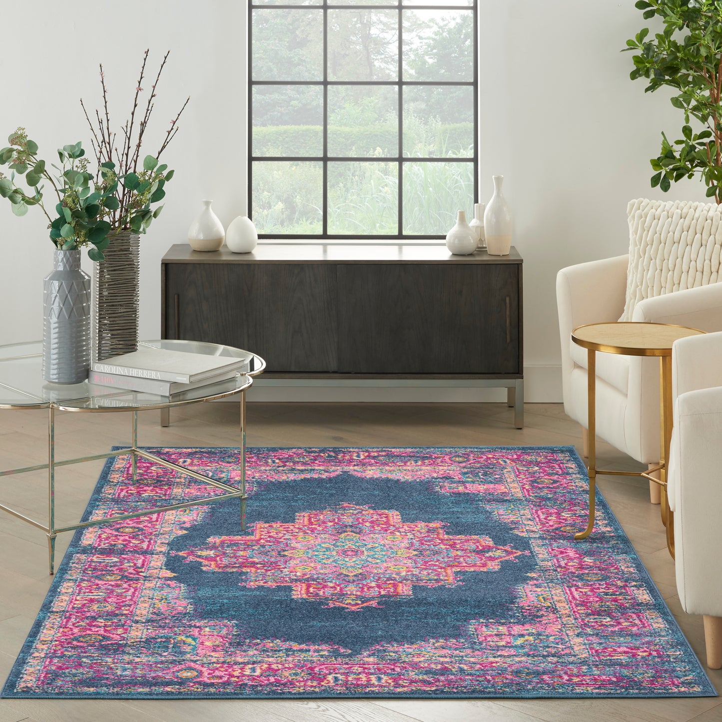 Nourison Passion 5'3" x 7'3" Blue Bohemian Indoor Rug