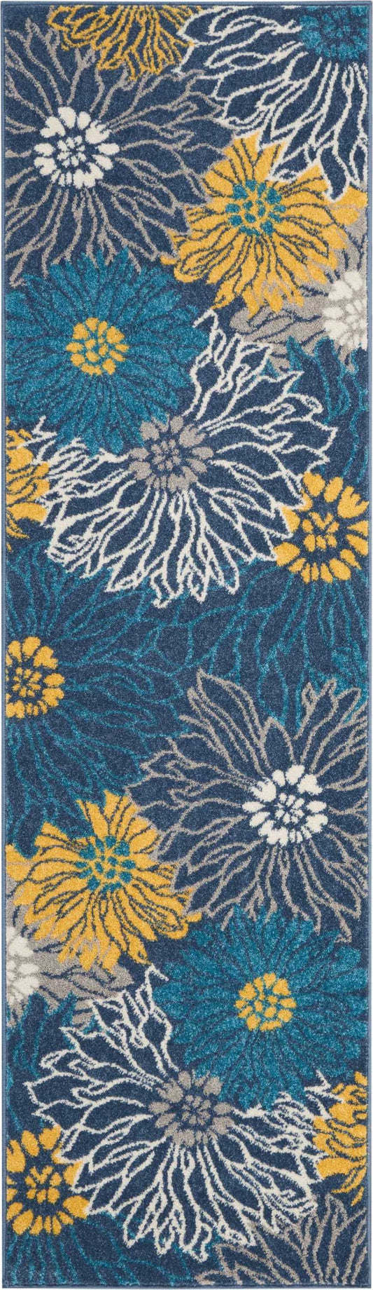 Nourison Passion 2'2" x 7'6" Blue Contemporary Indoor Rug