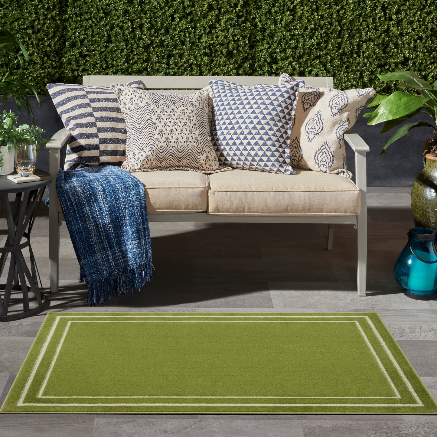 Nourison Nourison Essentials 2' x 4' Green Ivory Contemporary Rug