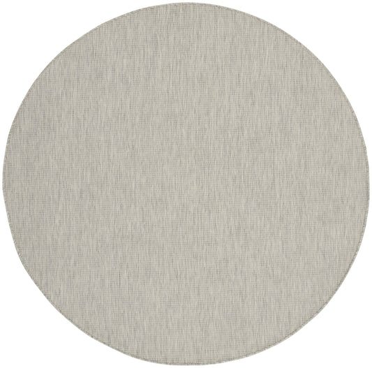 Nourison Positano 8' x Round Light Grey Modern Rug