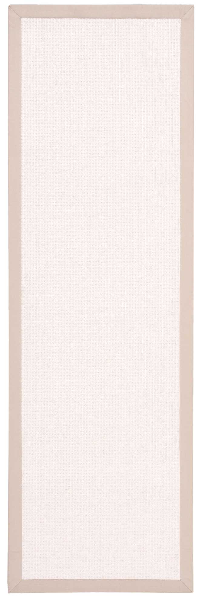 Nourison Sisal Soft 2'6" x 8' White Farmhouse Indoor Rug