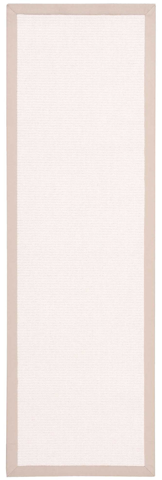 Nourison Sisal Soft 2'6" x 8' White Farmhouse Indoor Rug