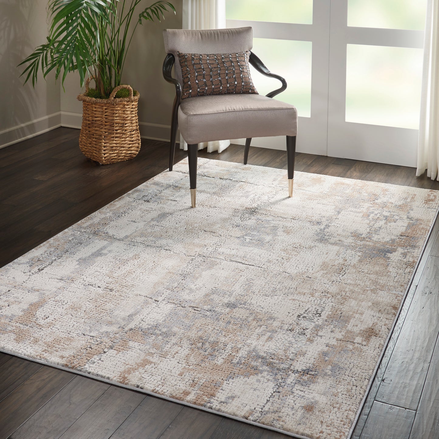 Nourison Rustic Textures 6' x 9' Beige Grey Rustic Indoor Rug