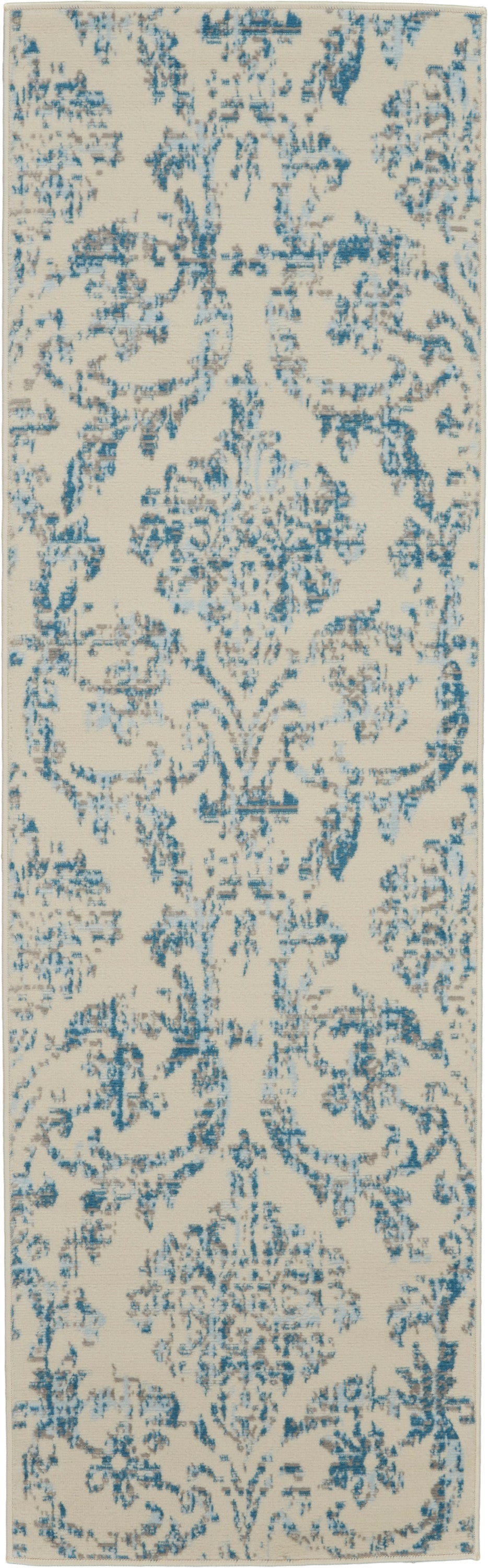 Nourison Jubilant 2'3" x 7'3" Ivory Blue Vintage Indoor Rug