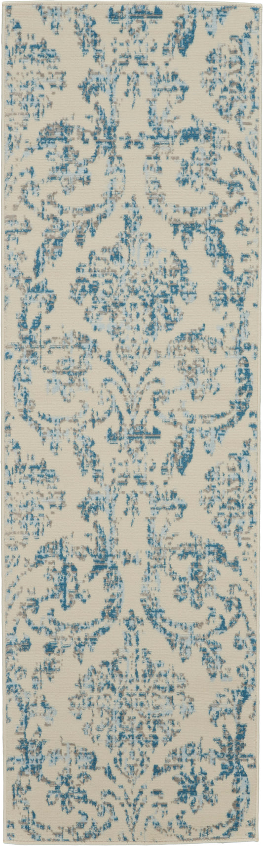 Nourison Jubilant 2'3" x 7'3" Ivory Blue Vintage Indoor Rug