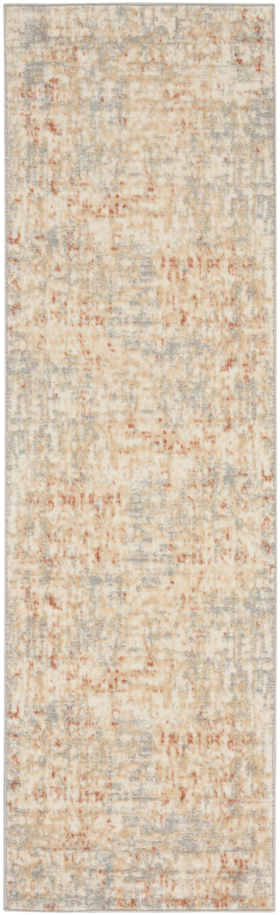 Calvin Klein CK005 Enchanting 2'3" x 7'3" Ivory Grey Modern Indoor Rug