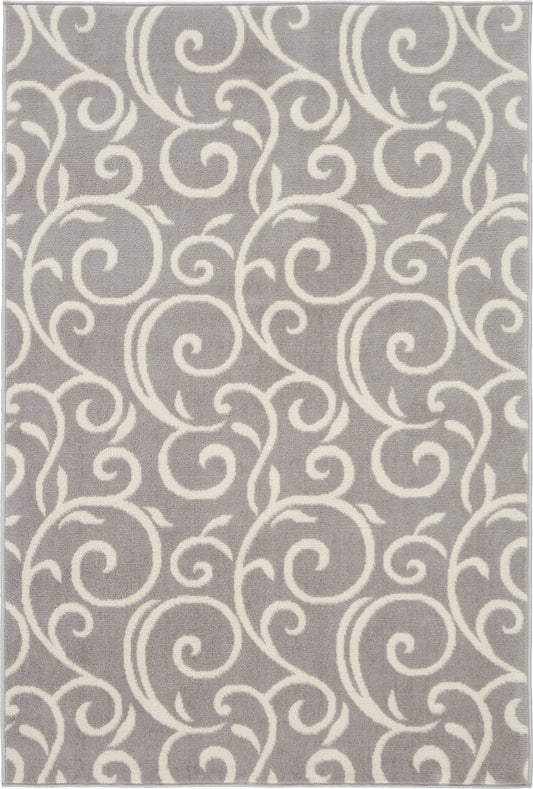 Nourison Grafix 3'9" x 5'9" Grey Contemporary Indoor Rug