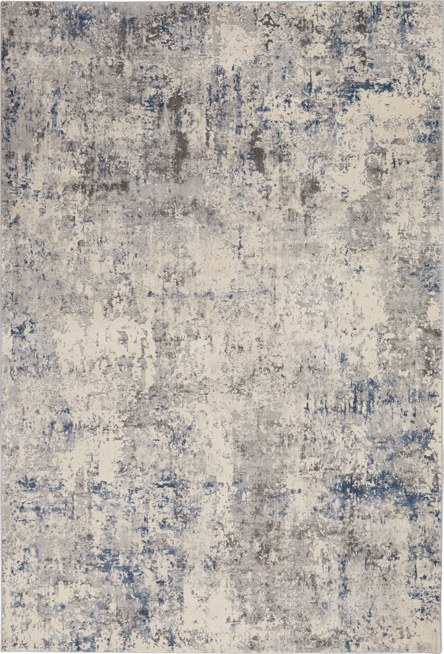 Nourison Rustic Textures 6' x 9' Ivory Grey Blue Rustic Indoor Rug