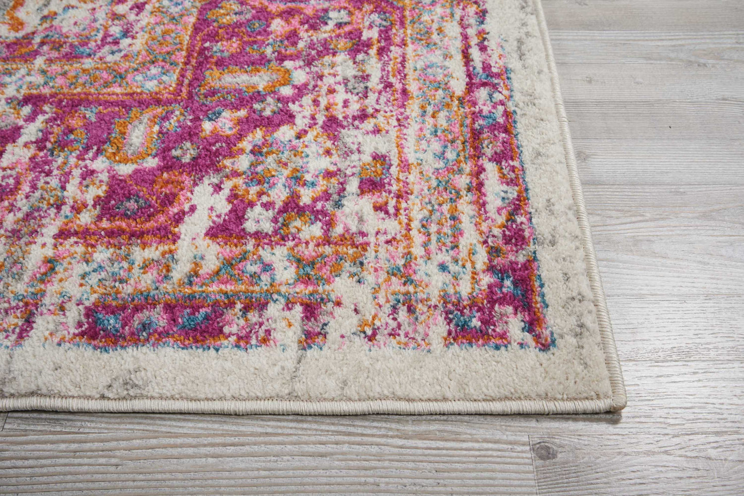 Nourison Passion 8' x 10' Ivory/Fuchsia Bohemian Indoor Rug