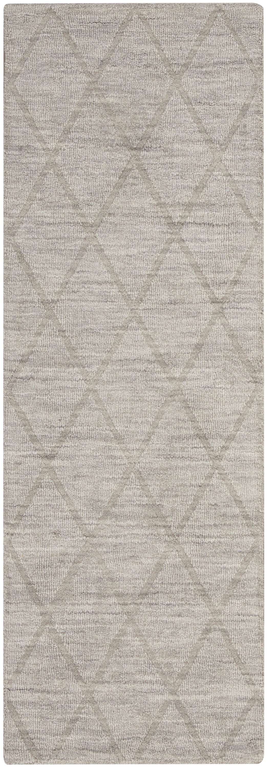 Nourison Wool Haven 2' x 6' Grey Modern Indoor Rug