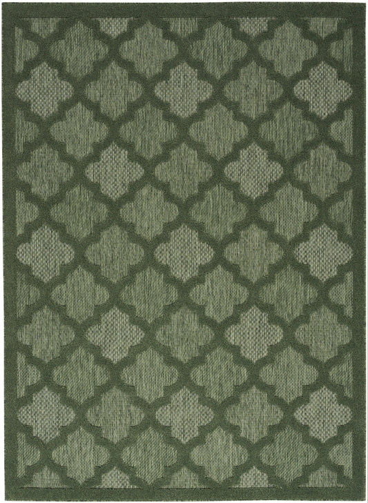 Nourison Easy Care 4' x 6' Green Modern Rug