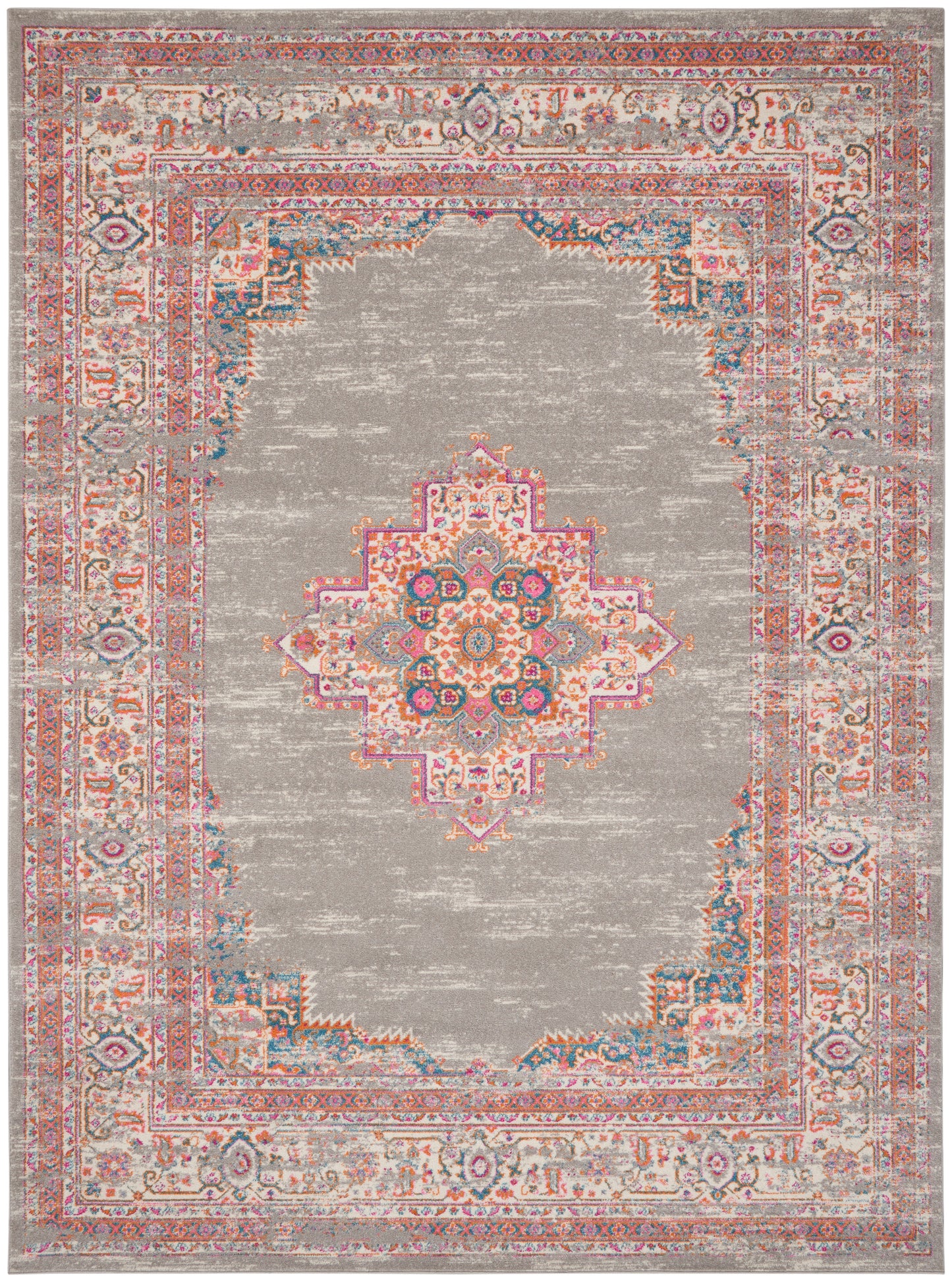 Nourison Passion 12' x 18' Grey Bohemian Indoor Rug