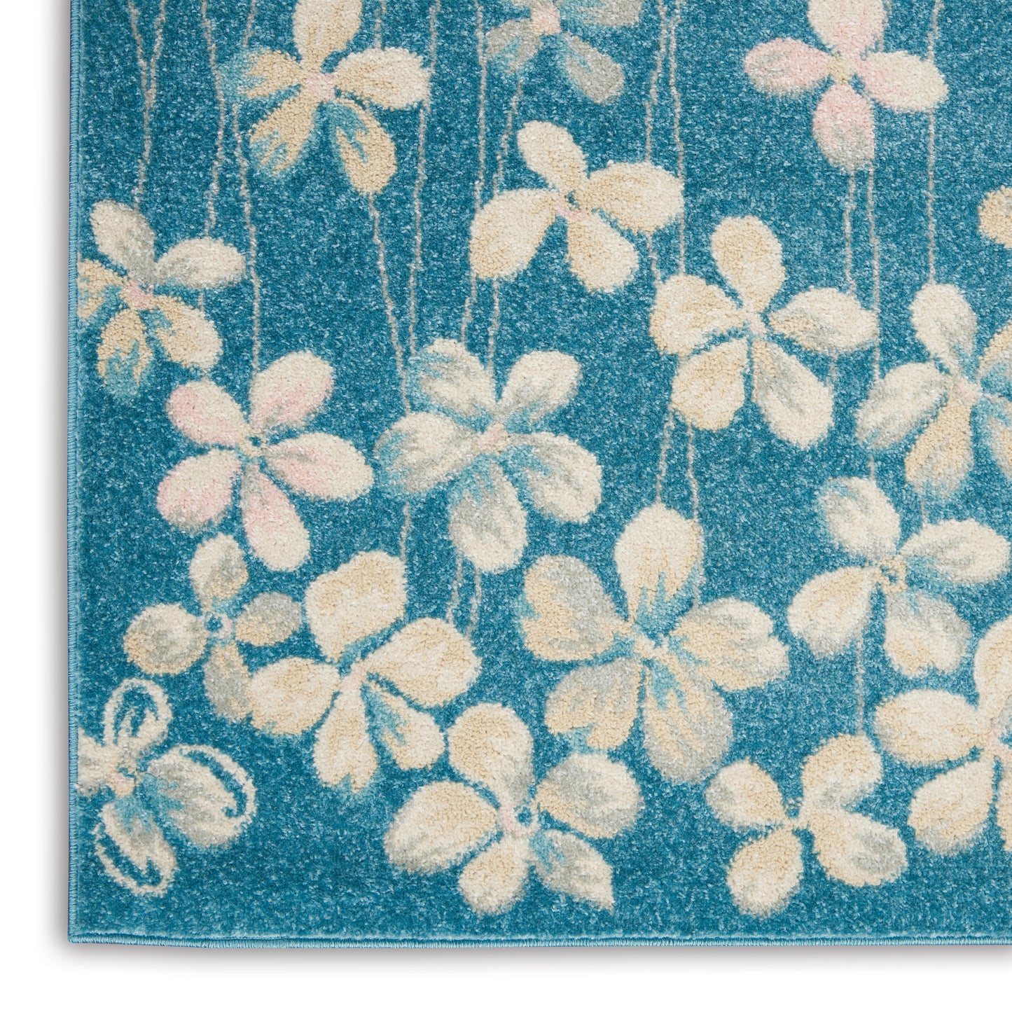 Nourison Tranquil 4' x 6' Turquoise Contemporary Indoor Rug