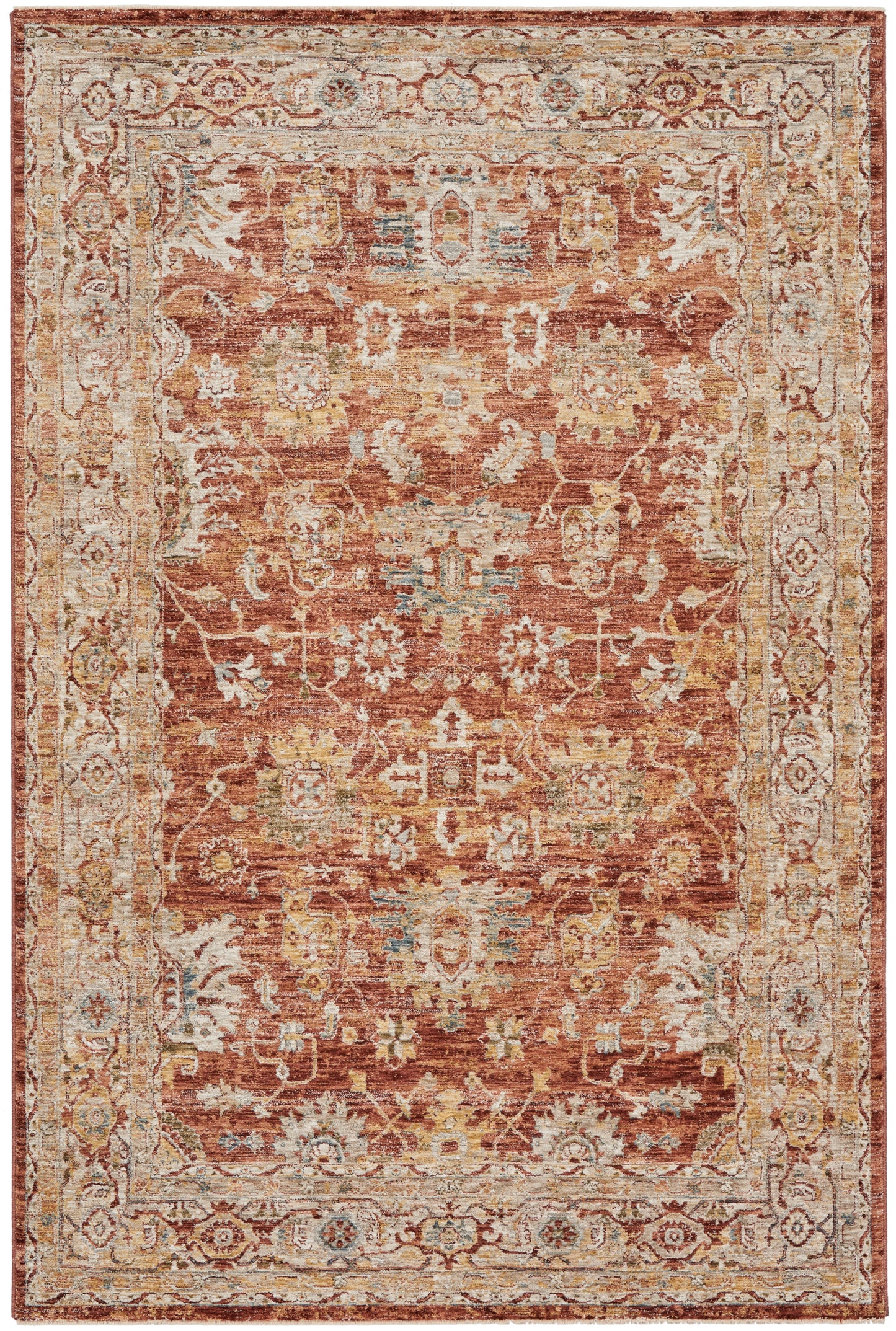 Nourison Sahar 5'3" x 7'8" Rust Persian Indoor Rug