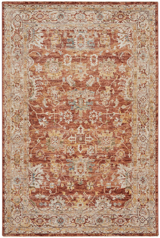 Nourison Sahar 5'3" x 7'8" Rust Persian Indoor Rug